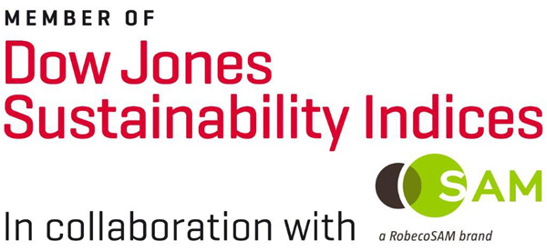 Member of Dow Jones Sustainability Indices, in collaboration with SAM
